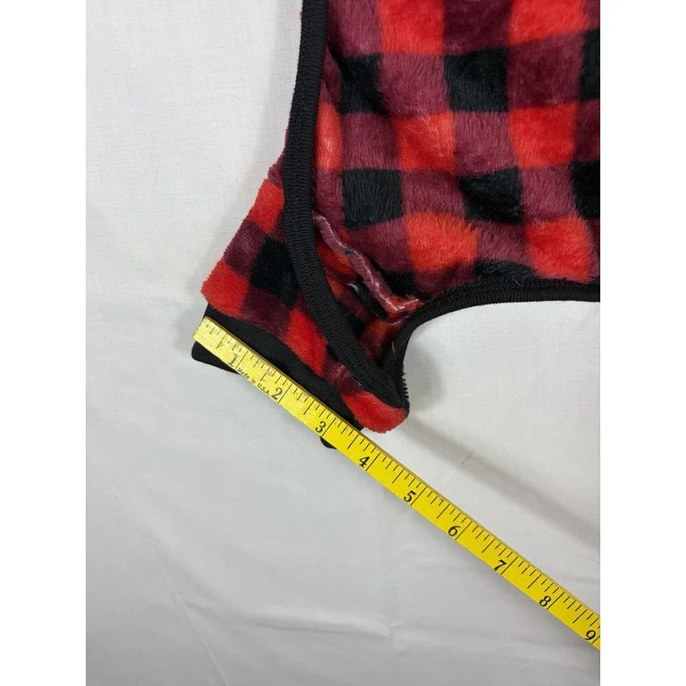 Pet Pajamas Pet Sweater Dog Fleece Red Buffalo Plaid Size Large